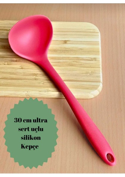 1 Adet Sert Uçlu Isıya Dayanıklı Yanmaz Yapışmaz Tava Çizmez Silikon Yemek Kepçesi modelleri
