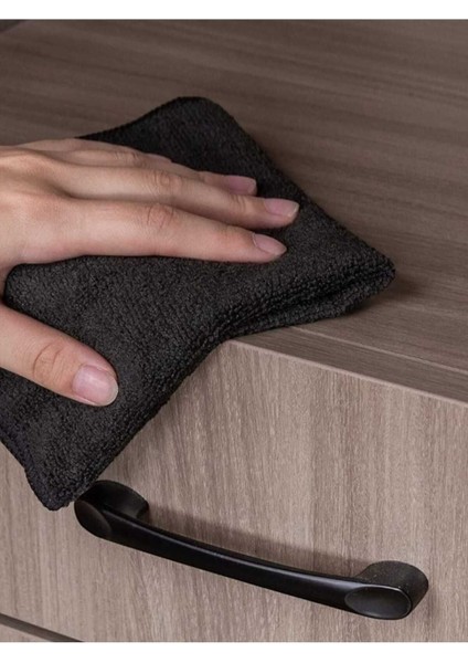 ( 1 Adet ) Diamond Seri Özel Siyah Renk Mikrofiber Genel Temizlik Bezi 40X40 cm
