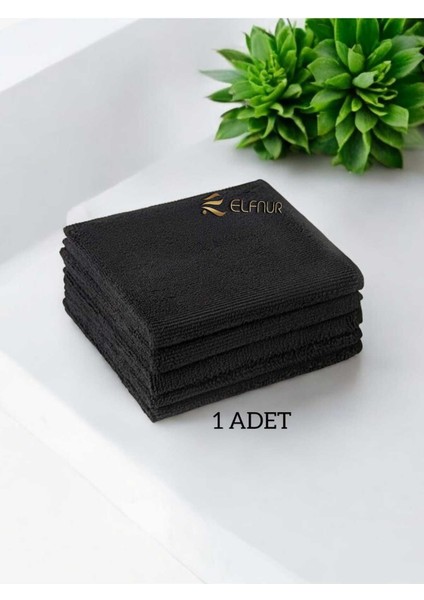 ( 1 Adet ) Diamond Seri Özel Siyah Renk Mikrofiber Genel Temizlik Bezi 40X40 cm