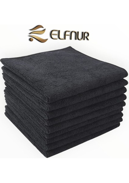 ( 1 Adet ) Diamond Seri Özel Siyah Renk Mikrofiber Genel Temizlik Bezi 40X40 cm