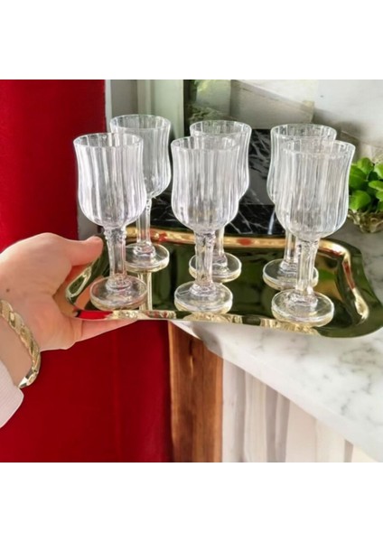 6 Kişilik Kahve Yanı Su Bardağı Seti Şık ve Zarif Tasarım 55 ml