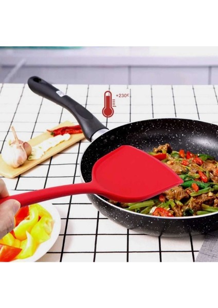 Yanmaz Yapışmaz Silikon Yumurta ve Krep Spatulası - 32 cm fırsatları