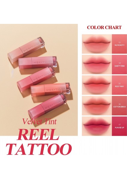 Reeltattoo Velvet Tint 21 Hazel - Mat Bitişli Kadifemsi Dokulu Tint