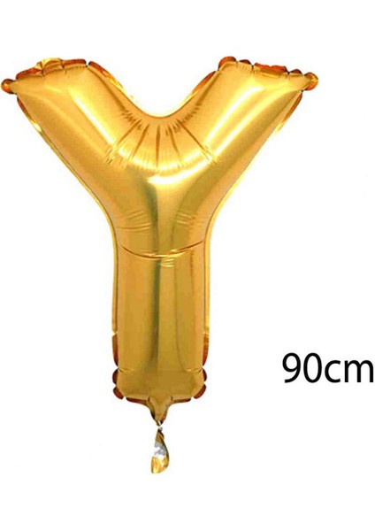 - 40 Inç Y Harfi Folyo Balon Gold 100 cm Gnzrz