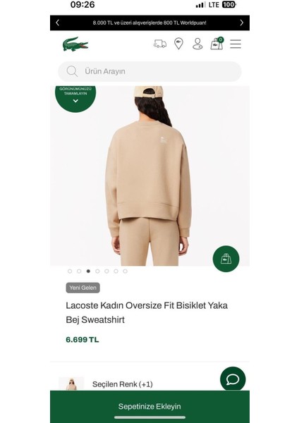 Lcst Oversize Sütlükahve Sweatshirt fiyatları