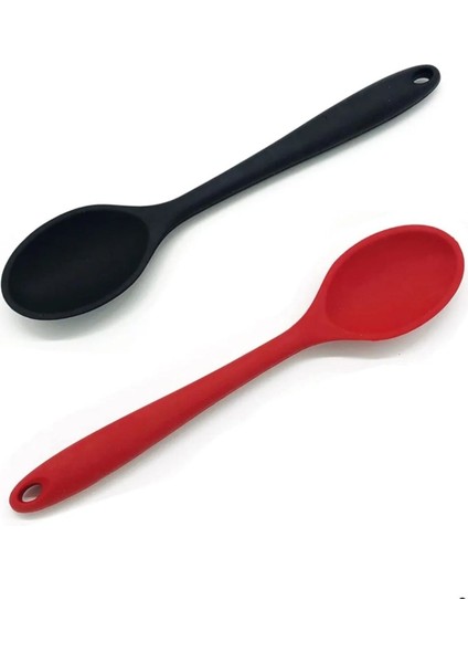 2 Adet Sert Uçlu Lsiya Dayanıklı Yanmaz Yapışmaz Silikon Yemek Kaşığı fırsatları