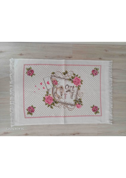 3 Lü Roseli Ince Pike Baskılı 50 x 75 Mutfak Havlusu