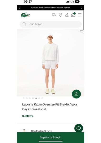 Lcst Oversize Beyaz Sweatshirt