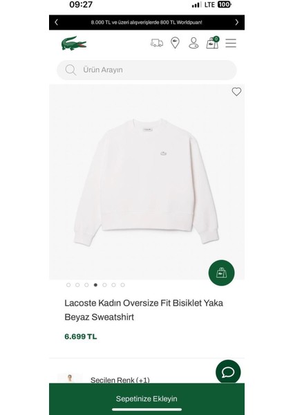 Lcst Oversize Beyaz Sweatshirt fiyatları