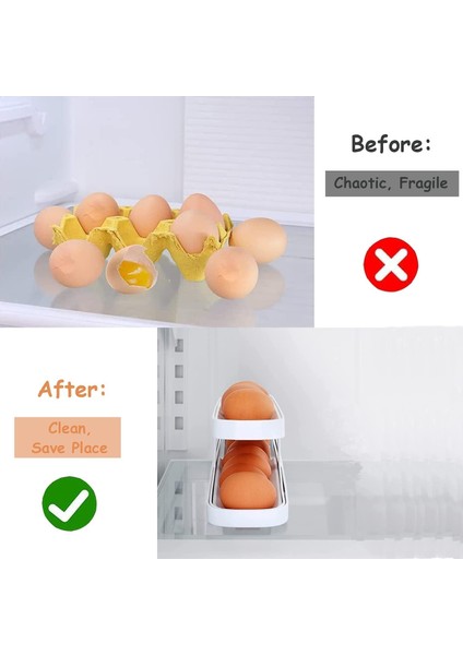 Buzdolabı Için 2 Katlı Yumurta Tutucu Yer Tasarruflu Pratik Yumurta Dispenseri fiyatları
