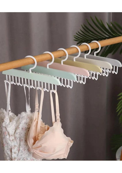 8 Kancalı Mutfak Banyo Dolap Içi Çok Amaçlı Kancalı Yapışkanlı Askı Portatif Askı