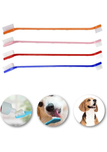 Kedi Köpek Çift Taraflı Diş Fırçası Yavru ve Yetişkinler Pet Koruma