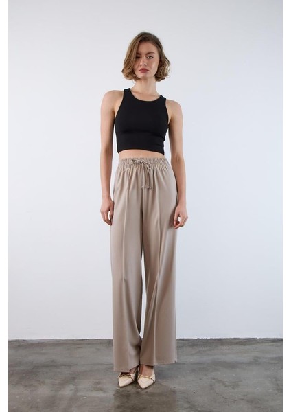 Poliviskon Pantolon Taş Rengi modelleri