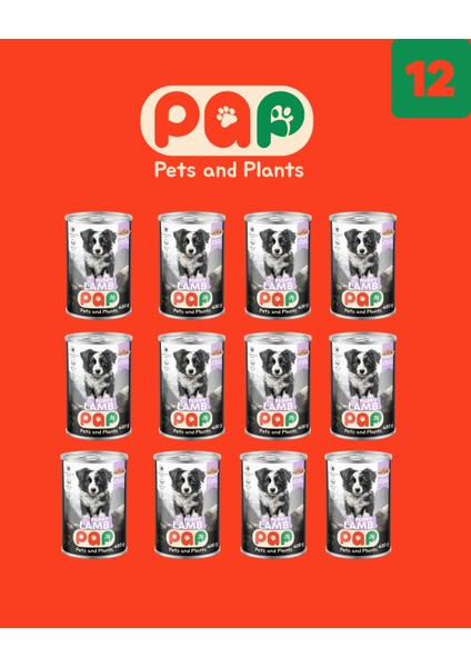 Kuzu Etli Yavru Köpek Konservesi 400 Gr.x 12 Adet