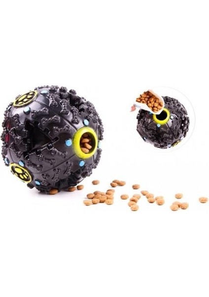7 cm Sesli Mama Hazneli ve Ödül Maması Için Köpek Oyun Topu Oyuncağı