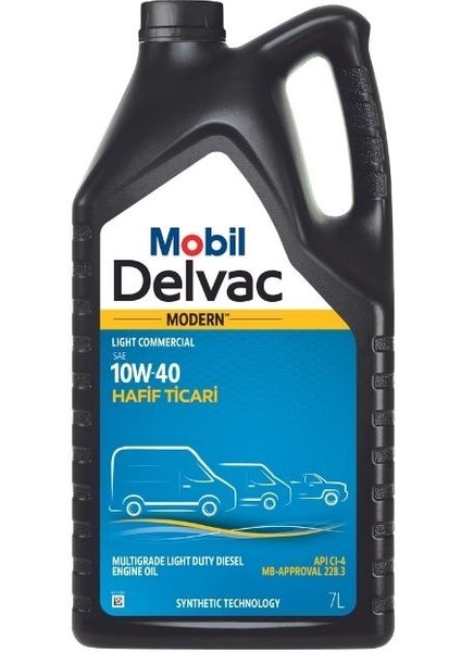 Delvac Modern Light Commercial 10W-40 Motor Yağı - 7 Lt.