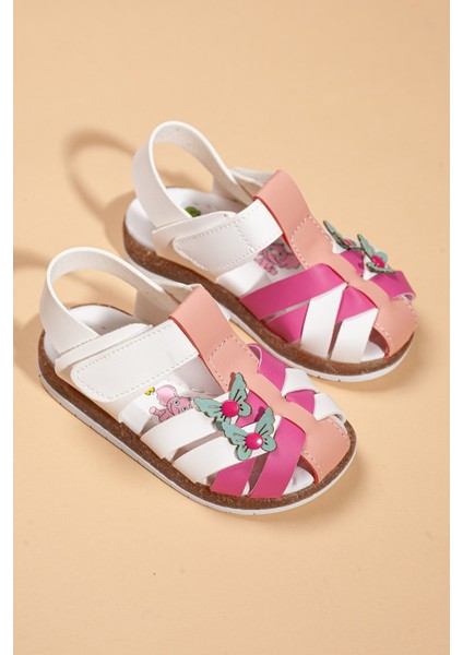 Şirin Bebe Kafes Kız Çocuk Mor Fuji Ilkadım Bebe Sandalet (19-25 Numara)