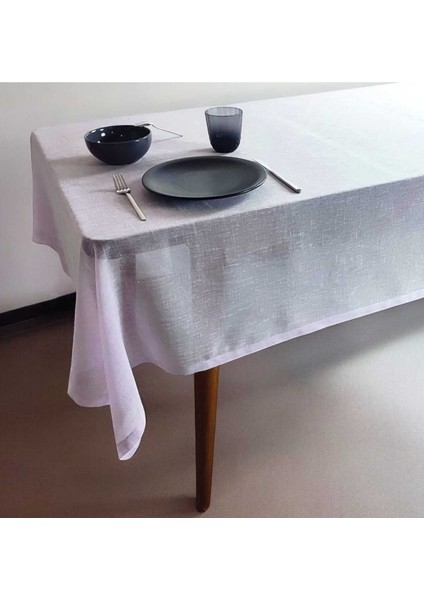 Lila Renk Ince Polyester Tül Dertsiz Masa Örtüsü(Lm)