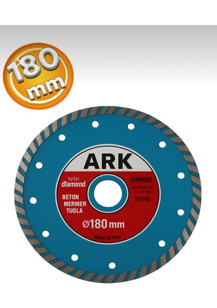 180 mm Turbo Mermer Diski ARK-2057
