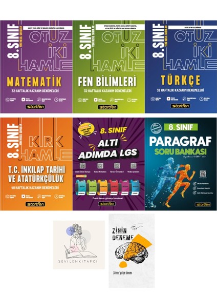 LGS M-F-T-Ink 32 Hafta Deneme Set+Paragraf Ve Genel Deneme+Zihin Deneme-St576