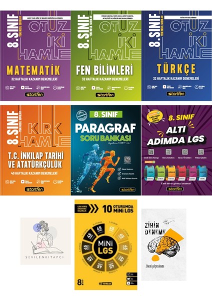 LGS M-F-T-Ink Set 32 Hafta Denemeleri+LGS 3lü Set+Zihin Deneme-St611