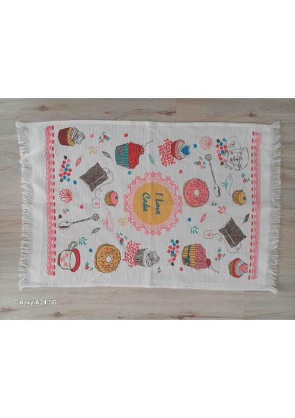 6 Lı Ince Pike Baskılı 50 x 75 cm Mutfak Havlusu