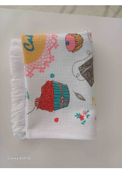 6 Lı Ince Pike Baskılı 50 x 75 cm Mutfak Havlusu