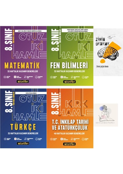 LGS M-F-T-Ink 32 Hafta Deneme Set++Zihin Deneme-St590