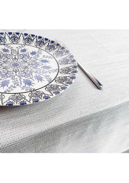 Gümüş Simli Keten Dokuma Polyester(Lm)
