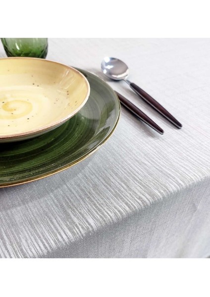 Gri Ince Yakma Jakarlı Polyester(Lm)