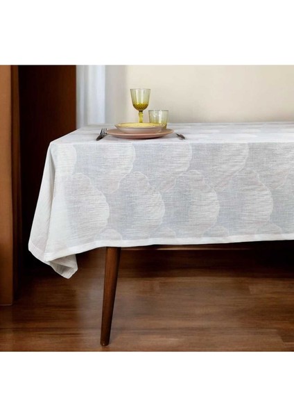 140*220 cm Jakarlı Ince Polyester Ekru(Lm)