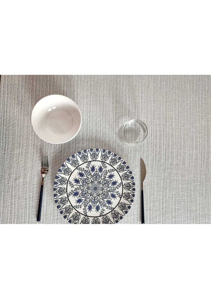 150*260 cm Ekru Renk Naturel Dokuma Polyester Masa Örtüsü(Lm)