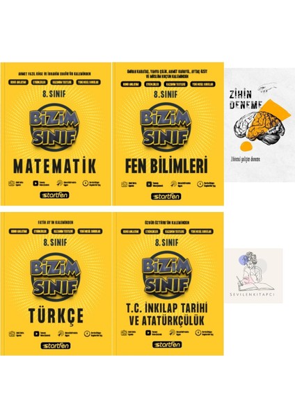 LGS Mat-Fen-Türkçe-Inkılap Set Bizim Sınıf Konu Anlatım+Zihin Deneme-St534