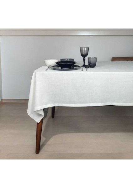 135*200 cm Ekru Parlak Polyester Masa Örtüsü