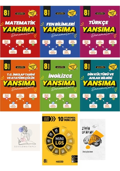 LGS Tüm Dersler Yansıma Denemeleri LGS Çıkabilecek Sorular Ve Hız Mini LGS+Zihin Deneme-St619