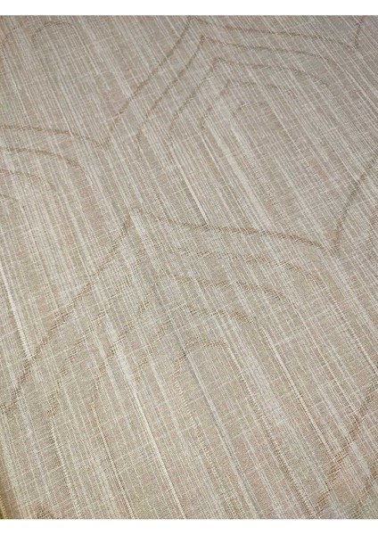 Açık Kahverengi Jakarlı Ince Polyester Masa Örtüsü(Lm)