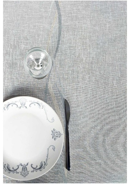 Gri Sim Jakarlı Ince Polyester Tül(Lm)