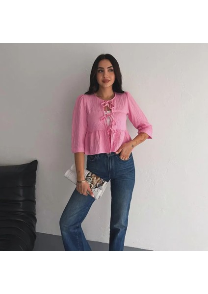 Önden Bağlamalı Crop Bluz fiyatları