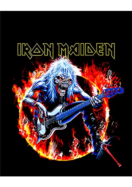 Iron Maiden Fire Büyük Sırt Patch Yama