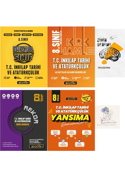 LGS Inkılap Konu Anlatım Soru Bankası Deneme Ve Çıkacak Sorular Seti+Zihin Deneme-St884