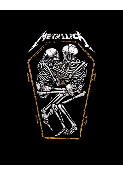 Metallica Grave Two Skeletons Siyah Büyük Sırt Patch Yama