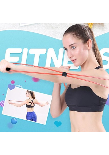 (2 Adet) Egzersiz Spor Plates Direnç Bantı Pilates Ipi Jimnastik Lastiği