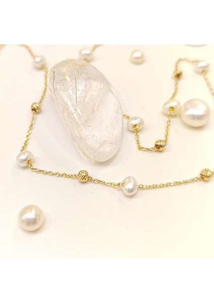 Dorika toplu İnci Kolye 14 Ayar Altın HD VİDEOLU fiyatları