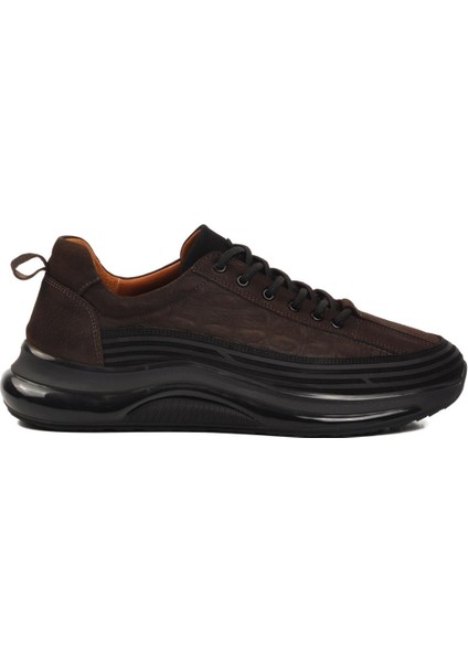 Siyah Nubuk Deri Erkek Sneaker 1004 M