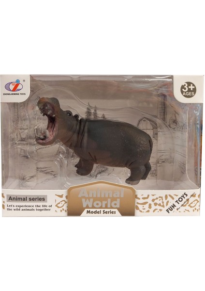 Calimera Toys Hayvan Figürleri Oyuncak Hipopotam (Su Aygırı) Ağzı Açık