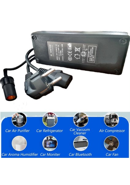 Iceco Oto Buzdolabı Için Çakmak Adaptörü Araç Çakmaklık Çevirici Ev,ofis Tipi Çevirici ADAPTÖR120W/10A/12VOLT