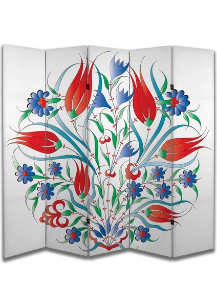 Motifli Özel Tasarım Paravan Room Divider 180 x 200 cm