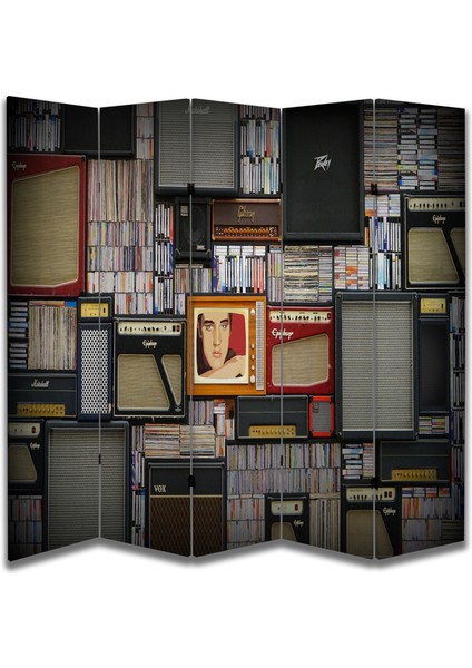 Retro Özel Tasarım Paravan Room Divider 180 x 200 cm