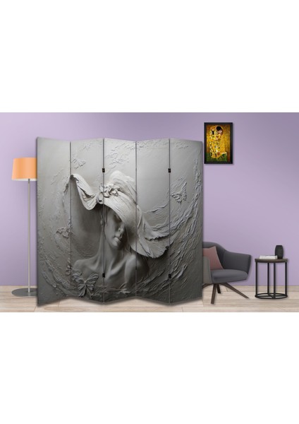 Kadın Temalı Özel Tasarım Paravan Room Divider 180 x 200 cm