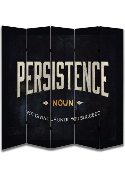 Motivasyon Temalı Özel Tasarım Paravan Room Divider 180 x 200 cm